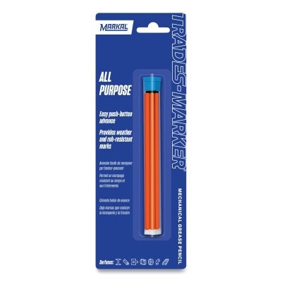 Markal 96009 Trades Marker All Purpose Marker Refill, Yellow, 6 EA/PK
