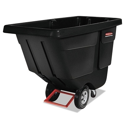 Rubbermaid Commercial FG130400BLA Rotomolded Tilt Truck, 1/2 yd Capacity Vol, 450 lb Load Capacity, Black