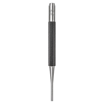 L.S. Starrett 52579 Drive Pin Punches, 4 in, 3/32 in tip, Steel