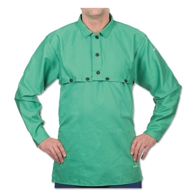 Best Welds CA650M FR Cotton Sateen Cape Sleeves, Hook-and-Loop, Medium, Visual Green
