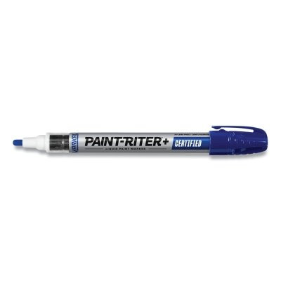 Markal 96884 Paint-Riter+ Certified Liquid Paint Marker, Blue, 1/8 in Tip, Medium