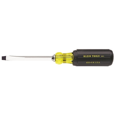 Klein Tools 6004 Keystone-Tip Cushion-Grip Screwdriver, 1/4 in Tip, 8-11/32 in Overall L