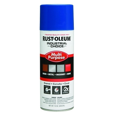 Rust-Oleum 1626830V Industrial Choice 1600 System Enamel Aerosol, 12 oz, True Blue, High-Gloss