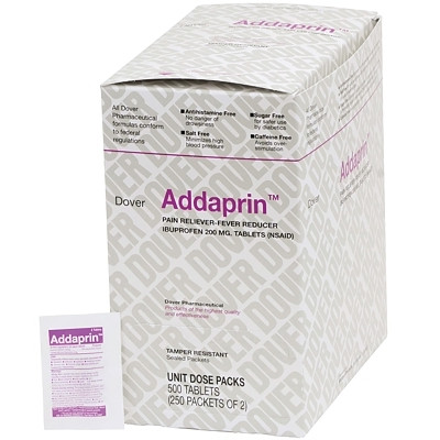 Medique 1625314 Dover Addaprin Pain Reliever, Ibuprofen, Unflavored
