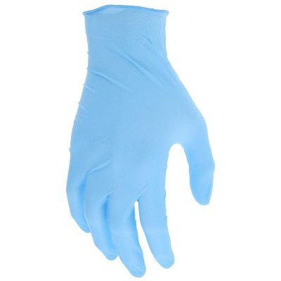 MCR Safety 6001XL NitriShield Powder Free Disposable Gloves, Industrial Food Service Grade, Textured Finish, 4 mil, X-Large, Blue