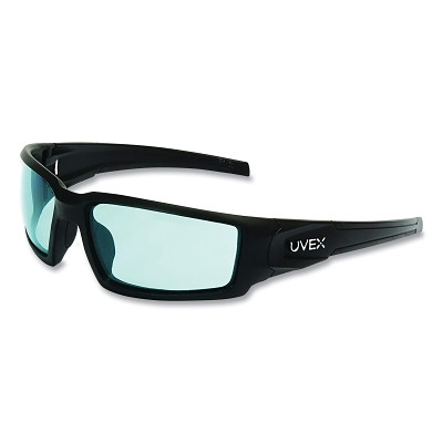 UVEX by PIP S2951HS Hypershock Safety Eyewear, SCT-Blue Polycarbonate Lens, HydroShield AF, Matte Black Polycarbonate Frame