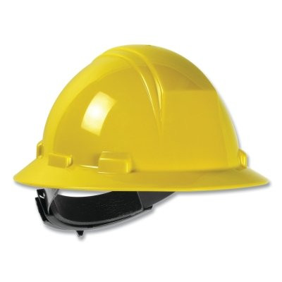 PIP 280-HP642R-02 Kilimanjaro Type II Full Brim Hard Hat, 4-Point Textile Suspension, Yellow, Wheel Ratchet Adjustment