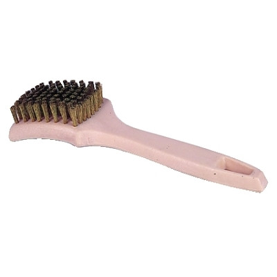 Weiler 99593 Tire Cleaning Brushes, 8 1/2 in Foam Block, 5/8 in Trim L, Brass