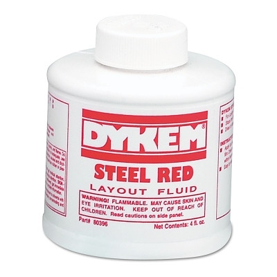 DYKEM 80396 Layout Fluids, 4 oz Brush-In-Cap, Red