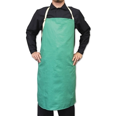 Best Welds CA500 Flame-Retardant Cotton Sateen Bib Apron, 24 in W x 42 in L, Green