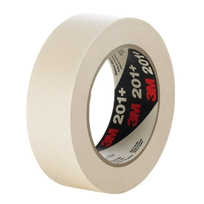 3M 7000144751 General Use Masking Tape 201+, 24 mm x 55 m x 4.4 mil, Tan