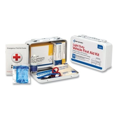 First Aid Only 6400 10 Person Vehicle First Aid Kit, Weatherproof Steel Case