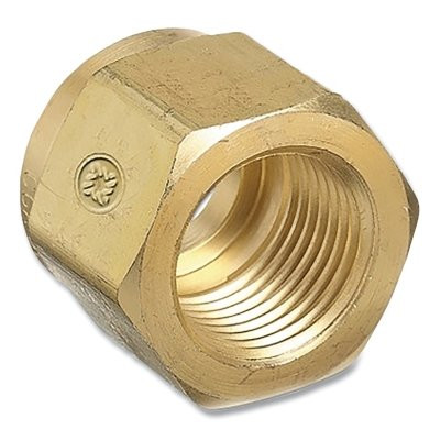 Western Enterprises 6CO2 Regulator Inlet Nuts, Carbon Dioxide (CO2), Brass, CGA-320, Hand-Tight