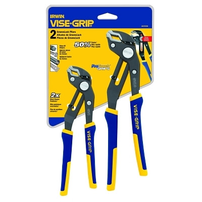 Irwin VISE-GRIP 2078709 2-Pc GrooveLock Plier Set, 8 in; 10 in