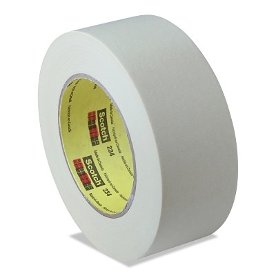 3M 7000048955 General Purpose Masking Tape 234, 0.47 in W x 60.14 yd L, Tan