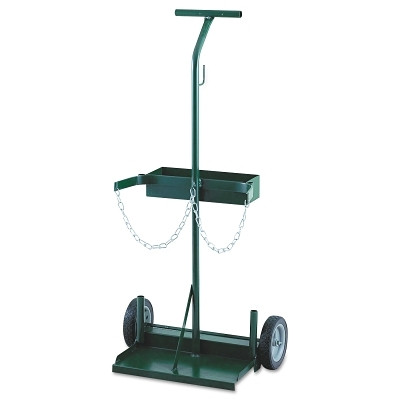 Harper Trucks 10824 Series 100 Truck, Holds 2 Cylinders, 7-1/2 in to 9-1/4 in dia, 7 in Semi-Pneumatic/Plain Wheels