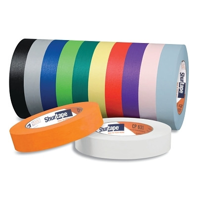 Shurtape 183263 CP 631 General Purpose Colored Masking Tape, 0.94 in W x 60.1 yd L x 4.5 mil Thick, Red