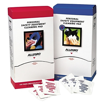 Allegro 1001 Respirator Cleaning Pads, 5 in x 8 in, White