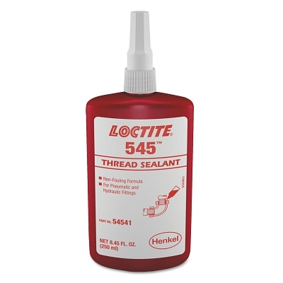 Loctite 195662 545 Thread Sealant, Hydraulic/Pneumatic Fitting, 250 mL Bottle, Purple