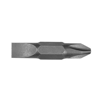 Klein Tools 32483 Multi-Bit Screwdrivers/Nut Drivers Double-End Replacement Bit, 1.25 in OAL, #2 Phillips and 1/4 in (6.4 mm) Slotted