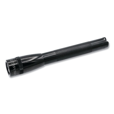 MAGLITE M2A016 Mini Maglite AA Flashlight, 2 AA Batteries, 14 Lumens, Black
