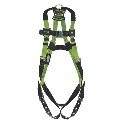 Miller by PIP H5ISP321001 H500 Industry Standard Full-Body Harness, Back D-Ring, Sm/Med, Quick-Connect Chest/Tongue Leg Buckles, Shoulder Pads, IS8P