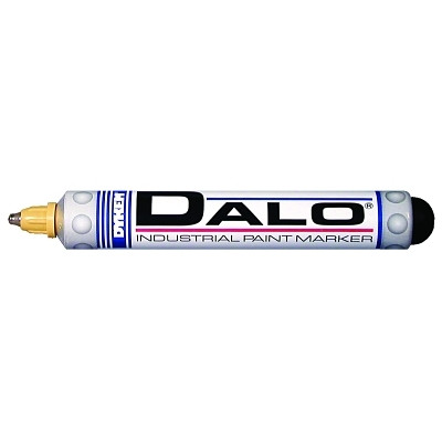 DYKEM 26063 DALO Industrial Steel Ball Tip Paint Marker, Yellow, Medium