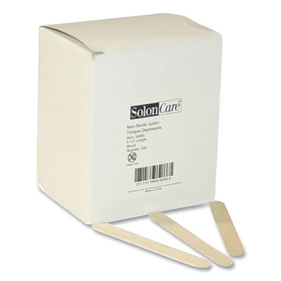 First Aid Only 25-900-003 Tongue Depressor, 6 in L, Wood, 500 per Box