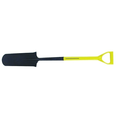 Nupla 72092 Ergo Power Drain Spade, 14 in x 4.75 in Round Pt Blade, 27 in Fiberglass D-Handle