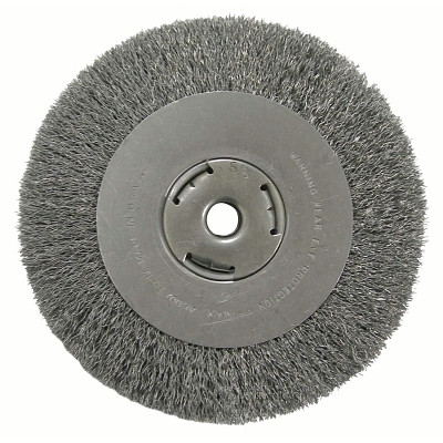 Weiler 36065 Vortec Pro Crimped Wire Wheel, 10 in D, .014 Carbon Steel, 3,600 rpm, Retail Pk