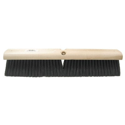 Weiler 42095 Polypropylene Medium Sweep Brush, 36 in Hardwood Block, 3 in Trim