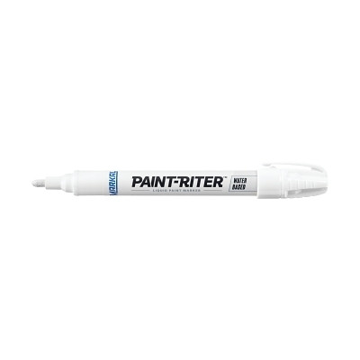 Markal 97400 Paint-Riter Water-Based Paint Marker, White, 1/8 in, Medium Tip