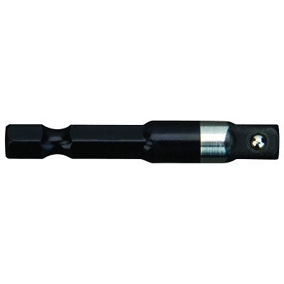Milwaukee Tool 48325030 Shockwave Impact Duty Socket Adapter, 1/4 in Hex to 1/4 in Square, 2 in L