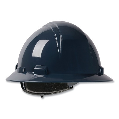 Dynamic 280-HP641R-08 Kilimanjaro Full Brim Hard Hat with HDPE Shell, 4-Point Textile Suspension, Navy, Wheel Ratchet Adjustment