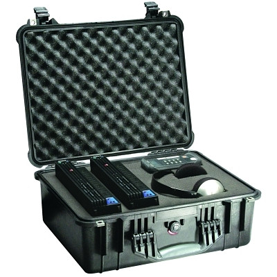Pelican 1550000110 Protector Case, 1.18 ft, 20.66 in L x 17.2 in W x 8.40 in D, Black, with Foam