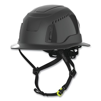 HexArmor 16-30007 Type 2 Ceros XT400 Full Brim Helmet, Premium AirBridge Suspension System, Black, Vented