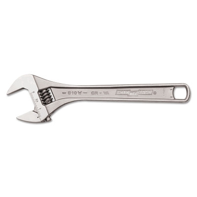 Channellock 810W Adjustable Wrench, 10 in Long, 1-3/8 in Opening, Chrome