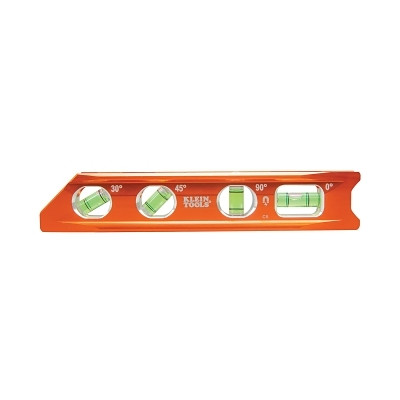 Klein Tools 935RB Torpedo Billet Levels, 8 in, 4 Vials, Aluminium, Magnetic, V-Grooved