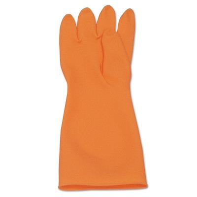 North by PIP AK1815O9 Latex Gloves, Size 9, Powder-free, Orange