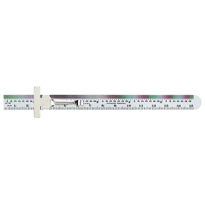 General Tools 300ME Economy Precision Stainless Steel Rules, 6 in, Stainless Steel, Inch/Metric