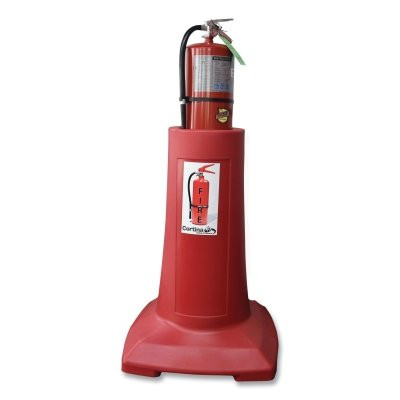Cortina 03-229-3401 Fire Extinguisher Stand, Polyehylene, Red, for 5 to 20 lb