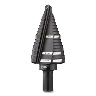 Milwaukee Tool 48899211 Step Drill Bit, 3/8 in Shank, 7/8 in to 1-7/32 in, Black Oxide