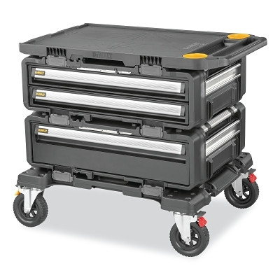 DeWalt DWST60520 TOUGHSYSTEM 2.0 DXL Modular Work Station 4-in-1, with Dolly, 30 in 2 Drawer Unit, 1 Deep Drawer, Worktop