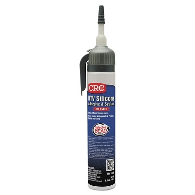 CRC 14055 RTV Silicone Adhesive and Sealant, 8 oz Pressurized Tube with Select-A-BEAD Nozzle, 6.5 wt oz, Clear