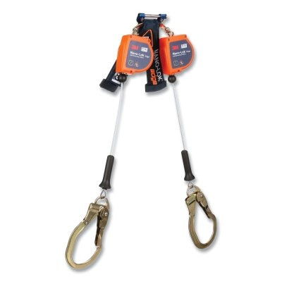DBI-SALA 3500276 Nano-Lok Edge Self-Retracting Lifeline, 8 ft, Rebar Snap Hook, 420 lb, 2 Legs, Galvanized Cable