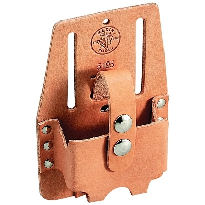 Klein Tools 5195 Tape-Rule Holders, 1 Compartment, Tan, Holds Medium Tape Rule, Leather