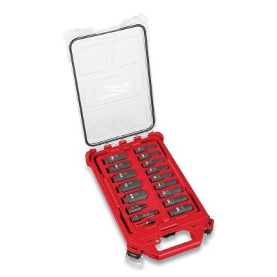 Milwaukee Tool 49-66-6800 SHOCKWAVE Impact Duty PACKOUT Socket Set, 3/8 in Drive,  17 Pc,  SAE