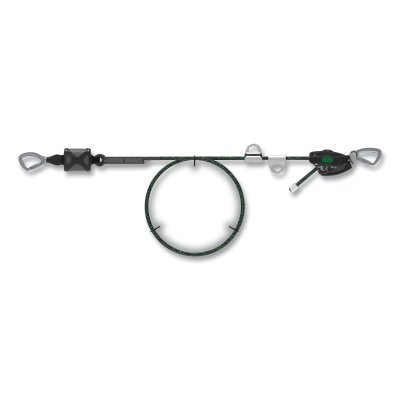 MSA 10219292 Temporary Horizontal Lifeline System, Rope, 60 ft L, 2 Man, With Anchorage Straps