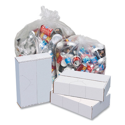 Pitt Plastics RXS10002XC Vu Thru Trash Liner, 60 gal, 2.5 mil, 38 in W x 65 in H, Natural