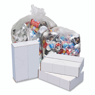 Pitt Plastics RXS10002XC Vu Thru Trash Liner, 60 gal, 2.5 mil, 38 in W x 65 in H, Natural